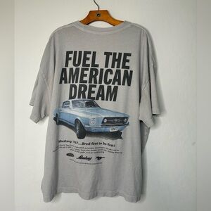 Abercrombie & Fitch Ford Mustang T-Shirt soft a&e tee oversized grey